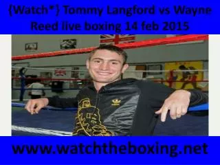 >>>> watch live boxing >>> Tommy Langford vs Wayne Reed 14 f