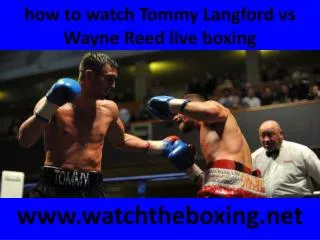 Buy online boxing Tommy Langford vs Wayne Reed stream packag