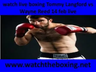 >>>@@boxing!! Tommy Langford vs Wayne Reed live stream<<<