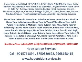 IB Home Tutor in Delhi, Vasant Vihar, Vasant Kunj, Munirka