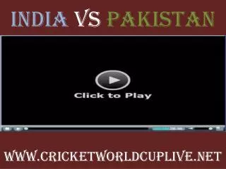 watch pakistan vs india cricket online