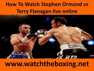 watch online Terry Flanagan vs Stephen Ormond boxing match 1