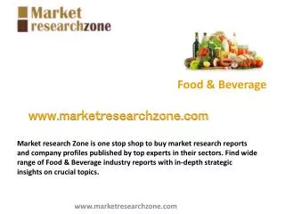 Food & Beverage market research reports and company profiles