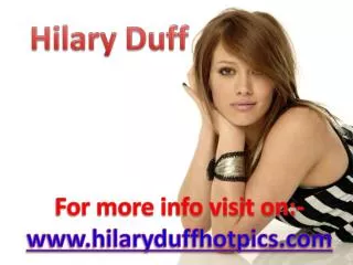 Actress Hilary Duff