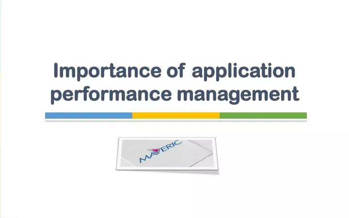 importance of application performance management
