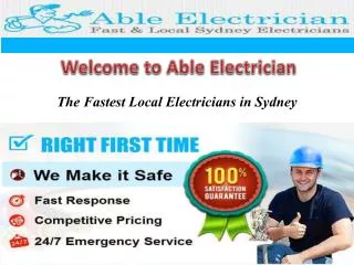 Electrician Sydney CBD - Able Electrician