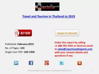 Thailand Travel & Tourism Market to 2019