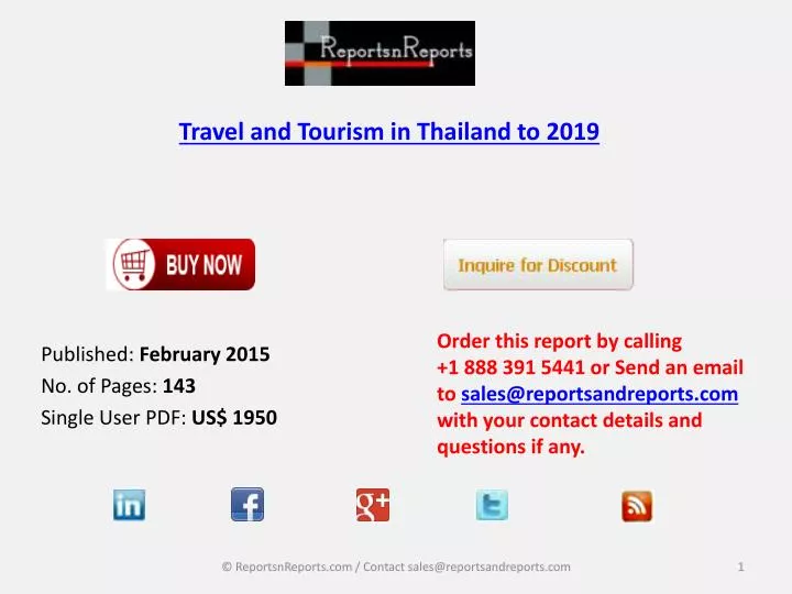travel and tourism in thailand to 2019