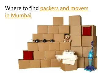 Where to find packers and movers in Mumbai