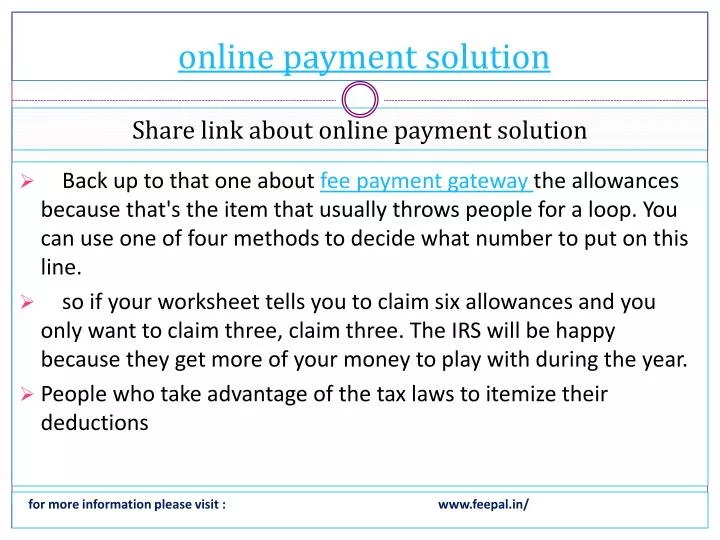 online payment solution