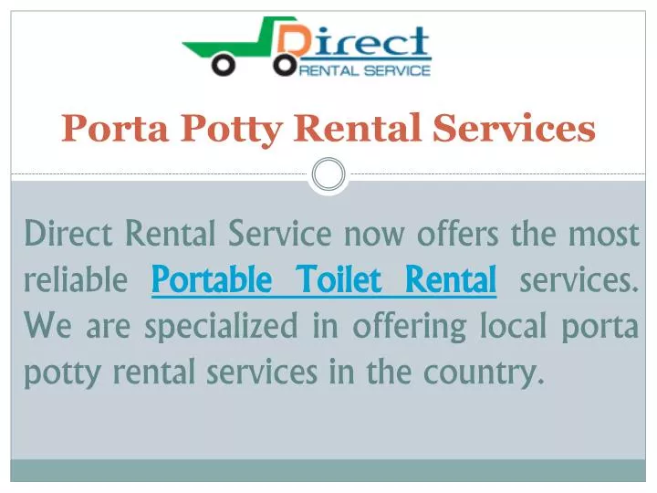 porta potty rental services