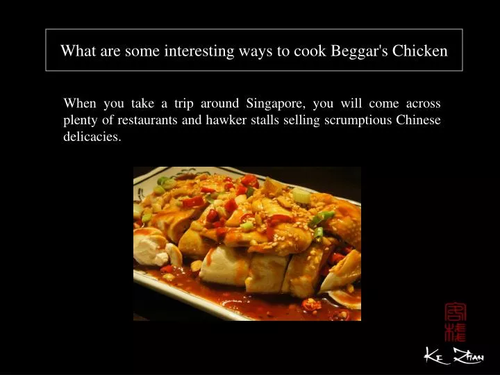 what are some interesting ways to cook beggar s chicken