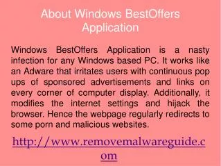 Remove Windows BestOffers Application:easy steps to uninstal