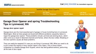 Garage Door Repair & Installation Services in Seattle