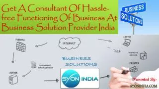 Business Solution Provider India consults Business Solution