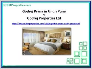 Godrej Prana in Undri Pune by Godrej Properties Ltd