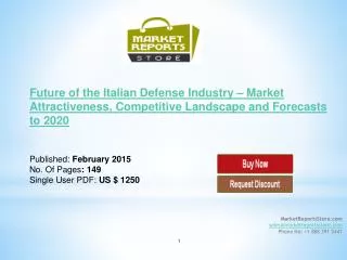 Italian Defense Market and Competitive Landscape Analysis