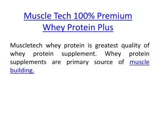 Muscle Tech 100% Premium Whey Protein Plus Online India