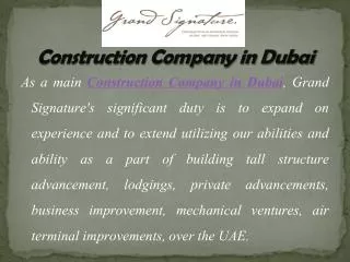 Grand Architect and Interior Designers in Dubai