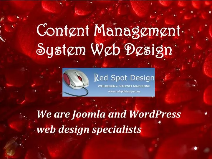 content management system web design