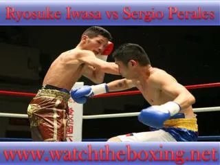 watch Sergio Perales vs Ryosuke Iwasa live boxing