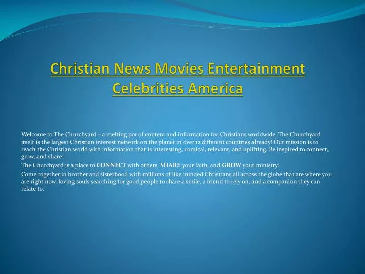 christian news movies entertainment celebrities america