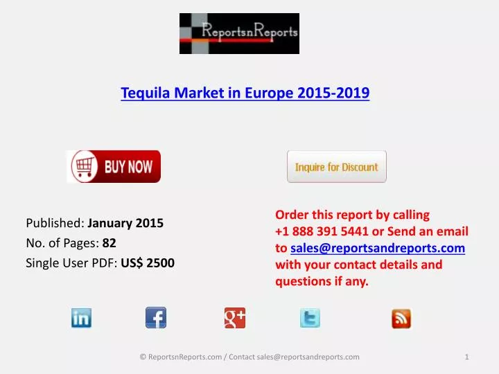 tequila market in europe 2015 2019