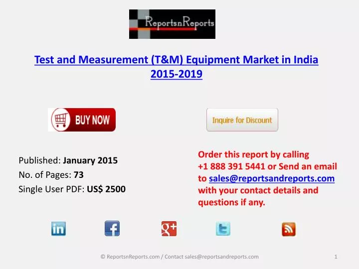 test and measurement t m equipment market in india 2015 2019