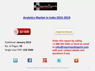 New Report on Analytics Market in India 2015-2019
