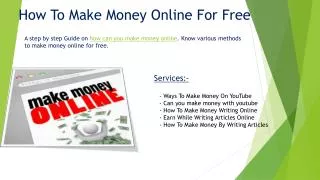 How To Make Money online From A Website