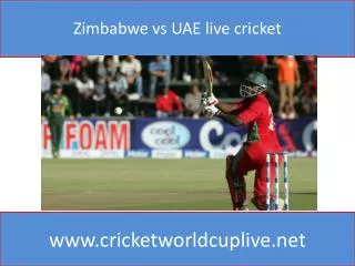 Zimbabwe vs UAE live cricket