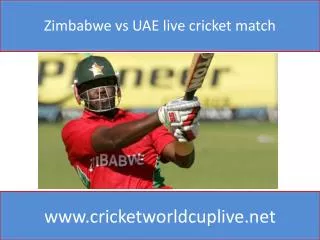 Zimbabwe vs UAE live cricket match