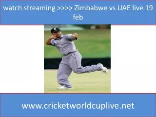 watch streaming >>>> Zimbabwe vs UAE live 19 feb