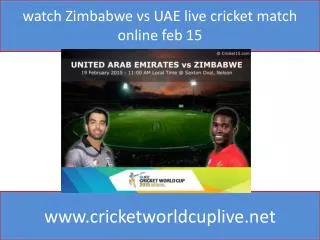 watch Zimbabwe vs UAE live cricket match online feb 15