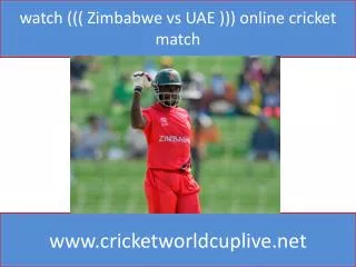 watch ((( Zimbabwe vs UAE ))) online cricket match
