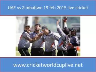 UAE vs Zimbabwe 19 feb 2015 live cricket