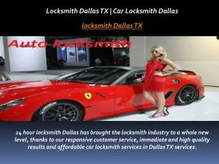 Locksmith Dallas TX | Car Locksmith Dallas