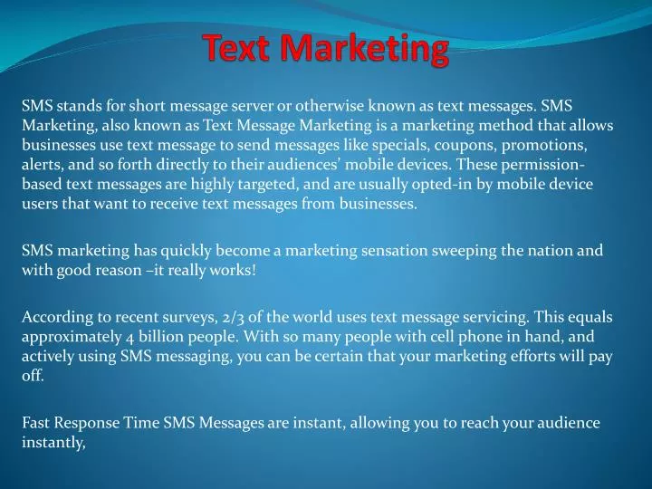 text marketing