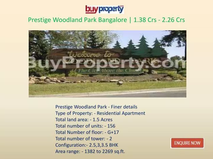 prestige woodland park bangalore 1 38 crs 2 26 crs