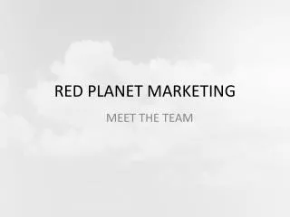 Red Planet Marketing - Meet the team