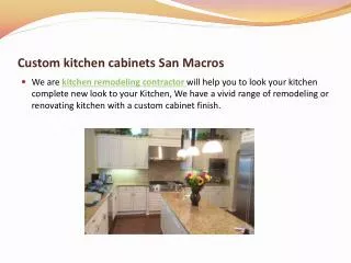 custom kitchen cabinets by kitchen remodeling contractor