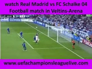 hot streaming@@@@ Schalke vs Real Madrid
