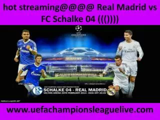 live Football Real Madrid vs Schalke