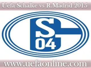 online Football Schalke vs R.Madrid